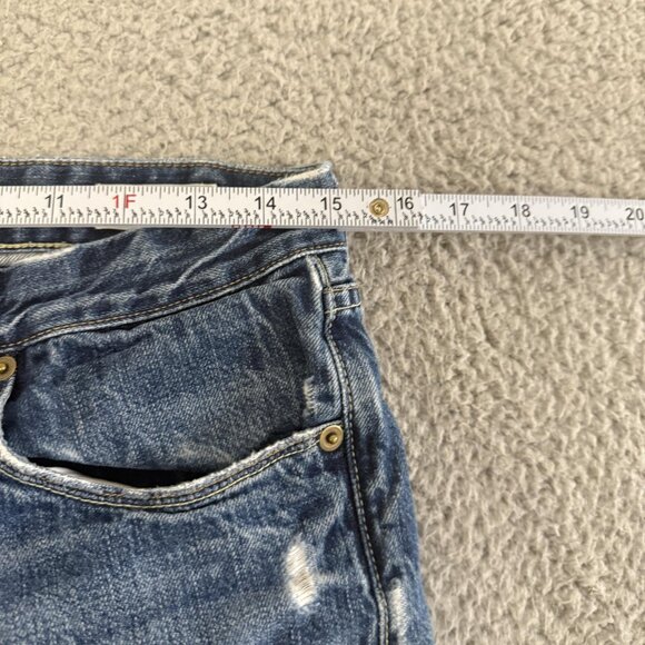 Levis Capital E Matchstick Jeans Slim Straight Distressed Made in USA - Picture 5 of 11